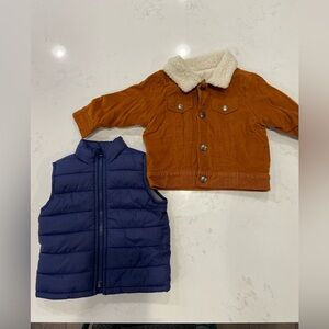 Old Navy Vest and Sherpa Jacket